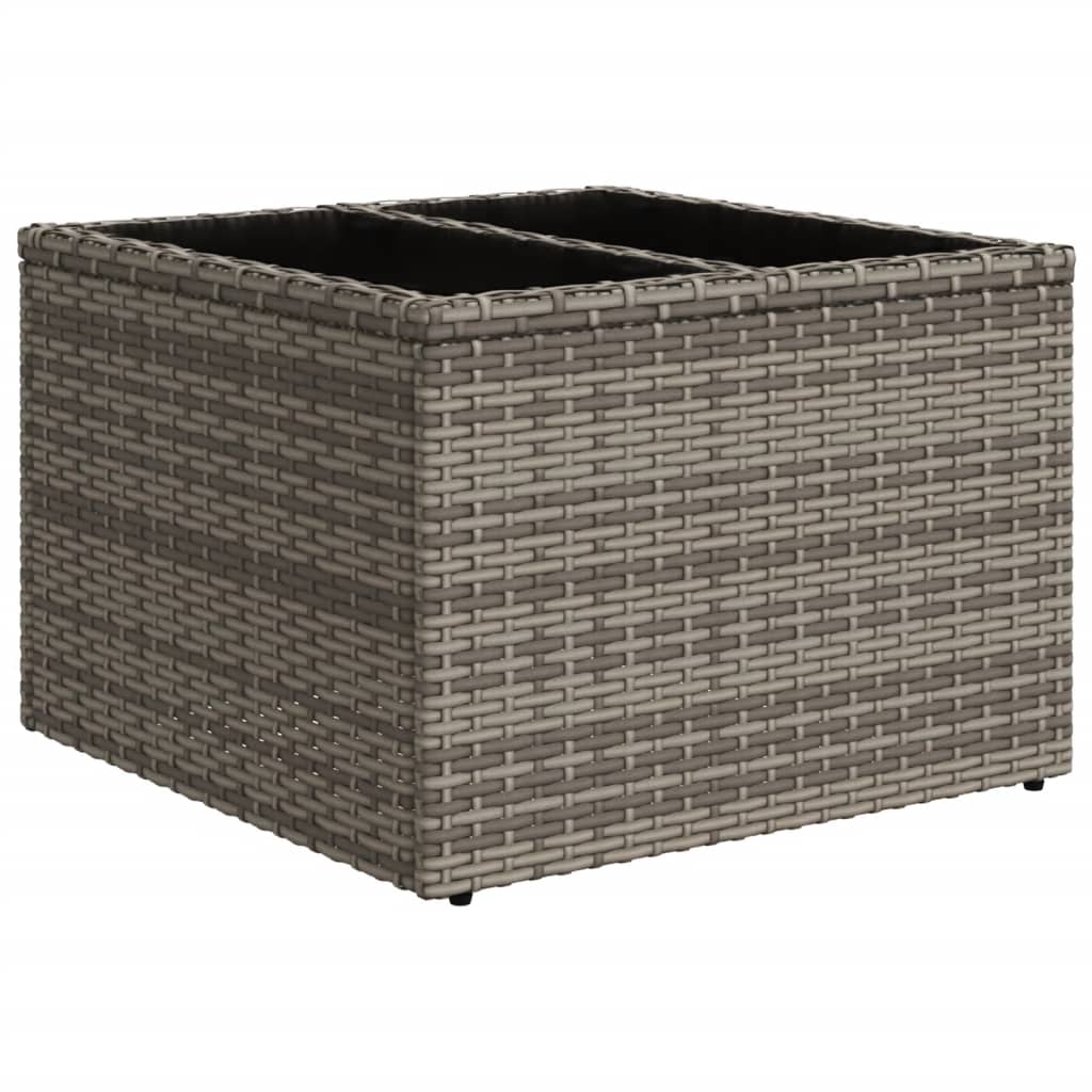 Set Divani da Giardino 11 pz con Cuscini in Polyrattan Grigio