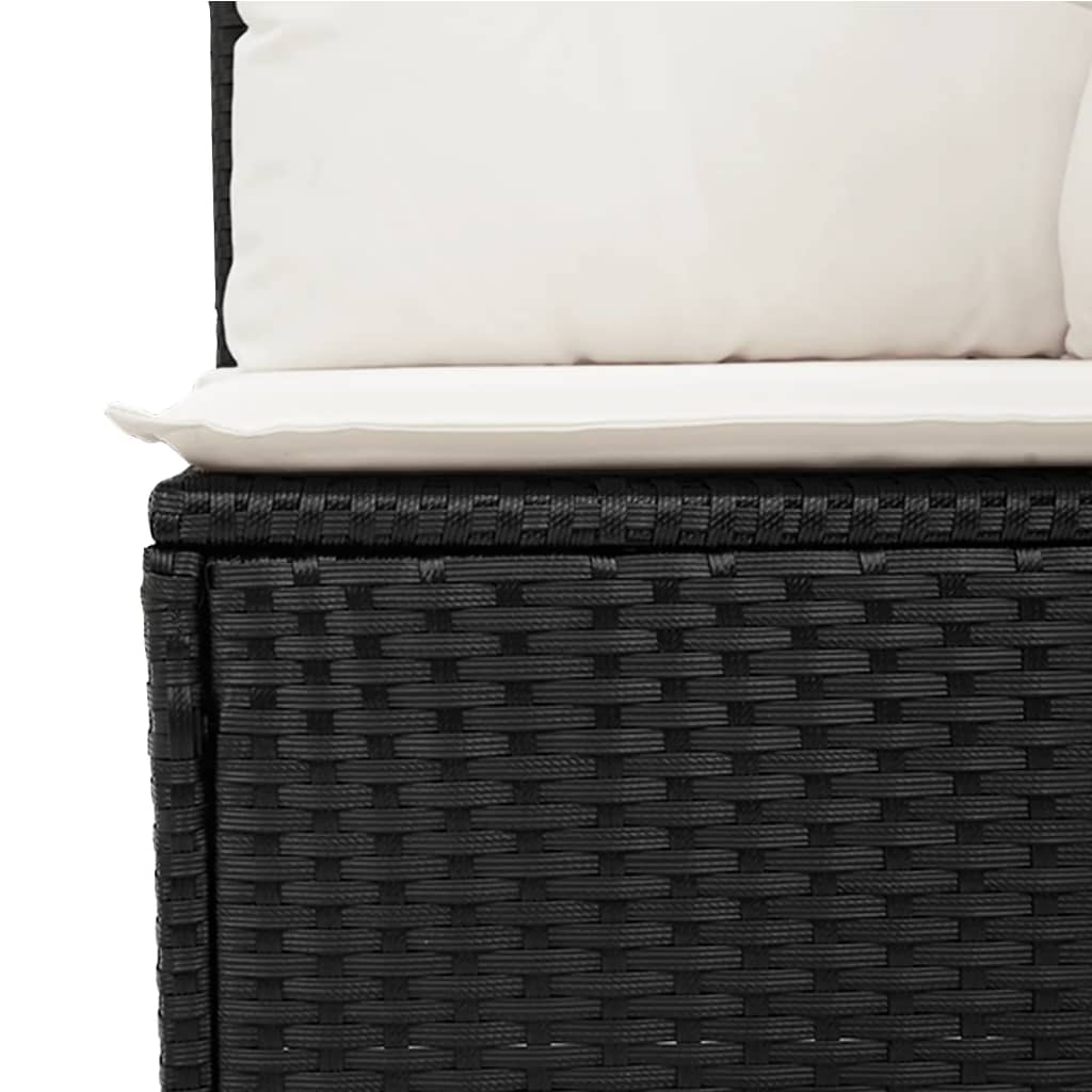 Set Divani da Giardino 10pz con Cuscini in Polyrattan Marrone