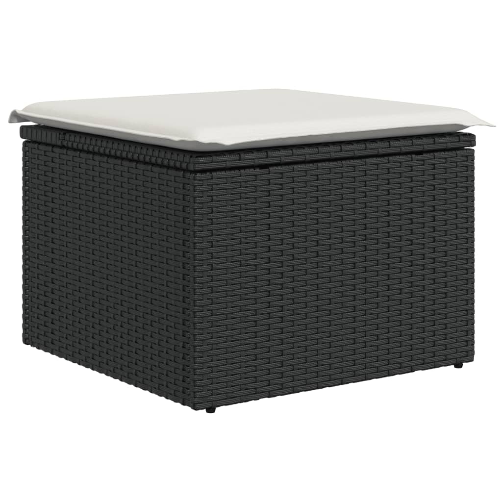 Set Divani da Giardino 11 pz con Cuscini Polyrattan Marrone