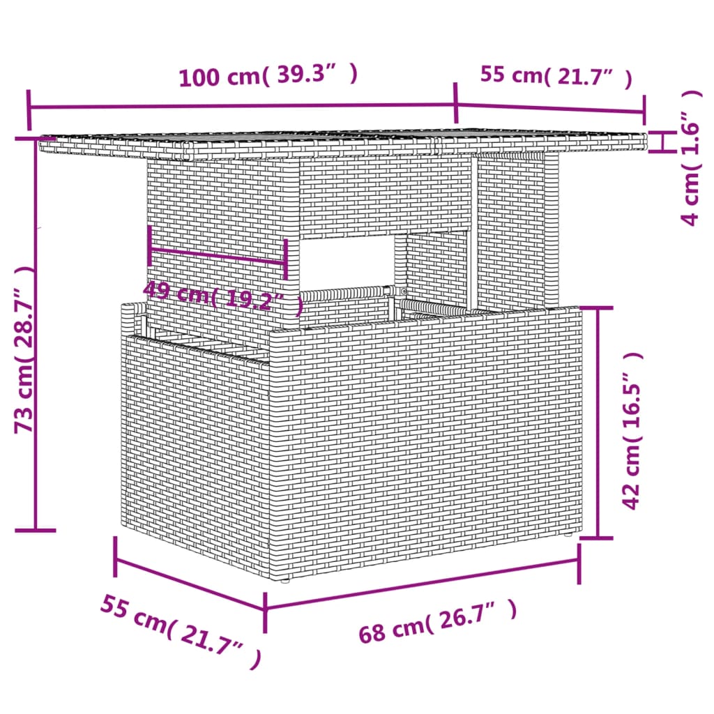 Set Divano da Giardino 5 pz con Cuscini Marrone in Polyrattan