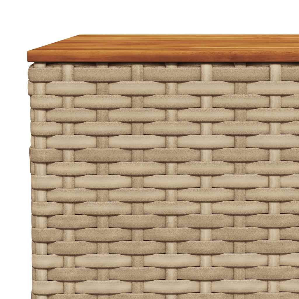 Set Divano da Giardino 5 pz con Cuscini Beige in Polyrattan