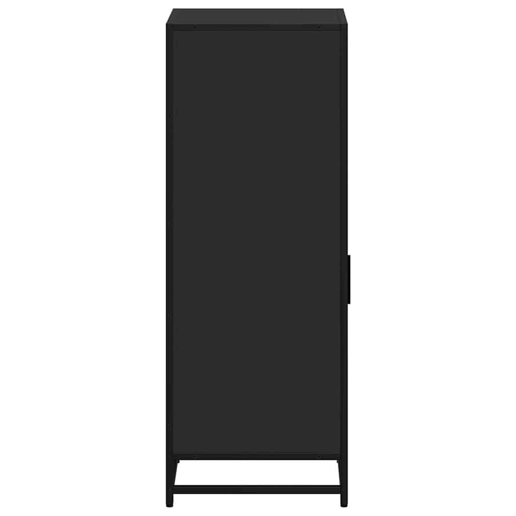 Armadietto da Bagno Nero 35x37,5x100 cm in Legno Multistrato