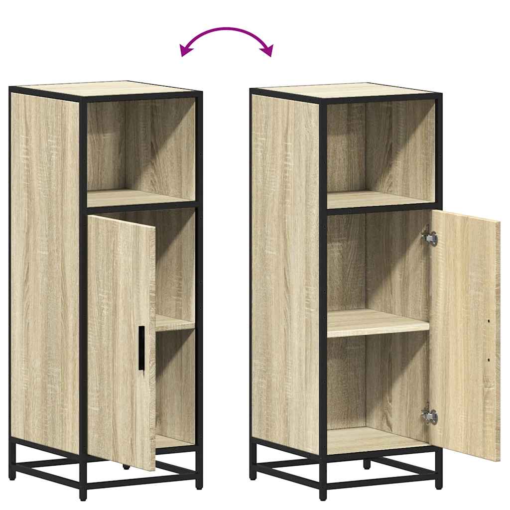 Armadietto Bagno Rovere Sonoma 35x37,5x100 cm Legno Multistrato