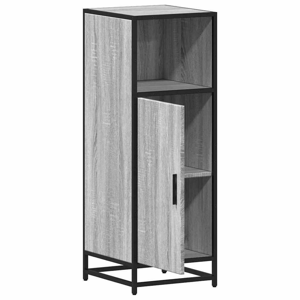 Armadietto Bagno Grigio Sonoma 35x37,5x100 cm Legno Multistrato
