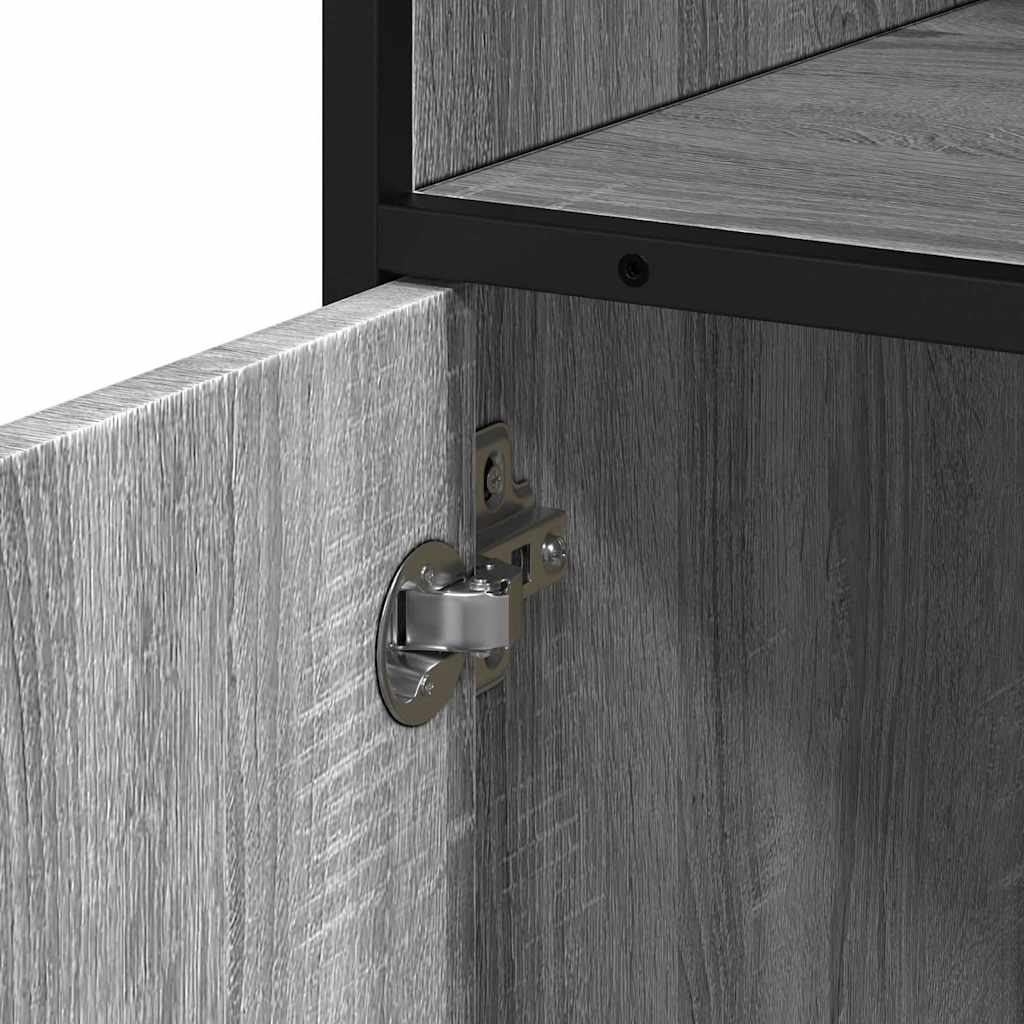 Armadietto Bagno Grigio Sonoma 35x37,5x100 cm Legno Multistrato