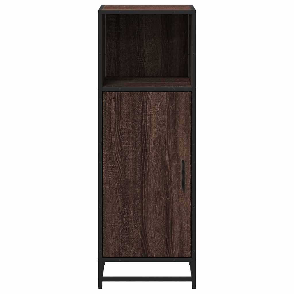 Armadietto Bagno Rovere Marrone 35x37,5x100cm Legno Multistrato