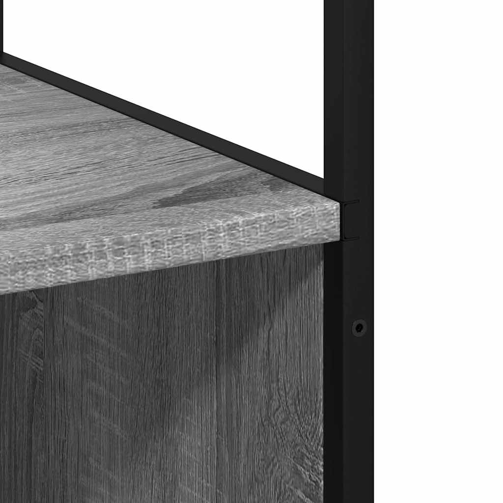 Armadietto Bagno Grigio Sonoma 35x37,5x166 cm Legno Multistrato