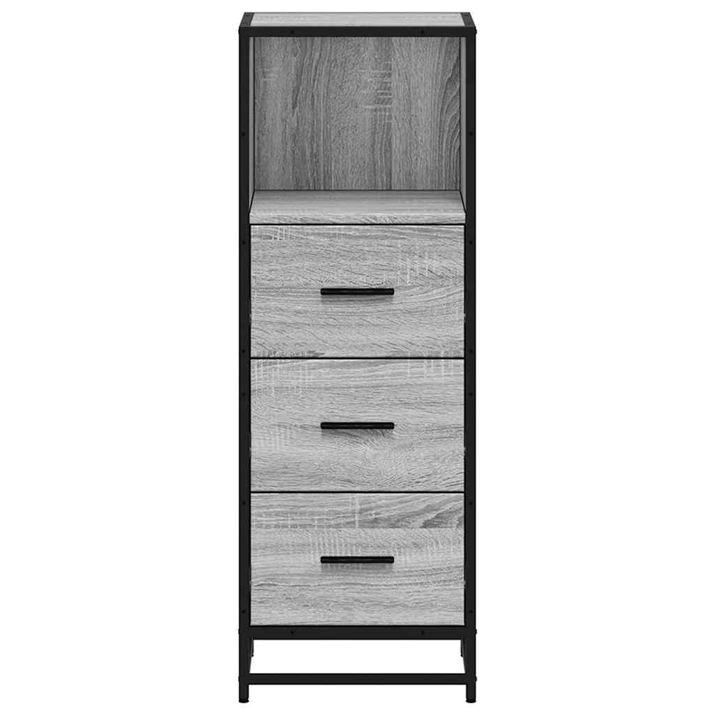 Armadietto Bagno Grigio Sonoma 35x37,5x100 cm Legno Multistrato