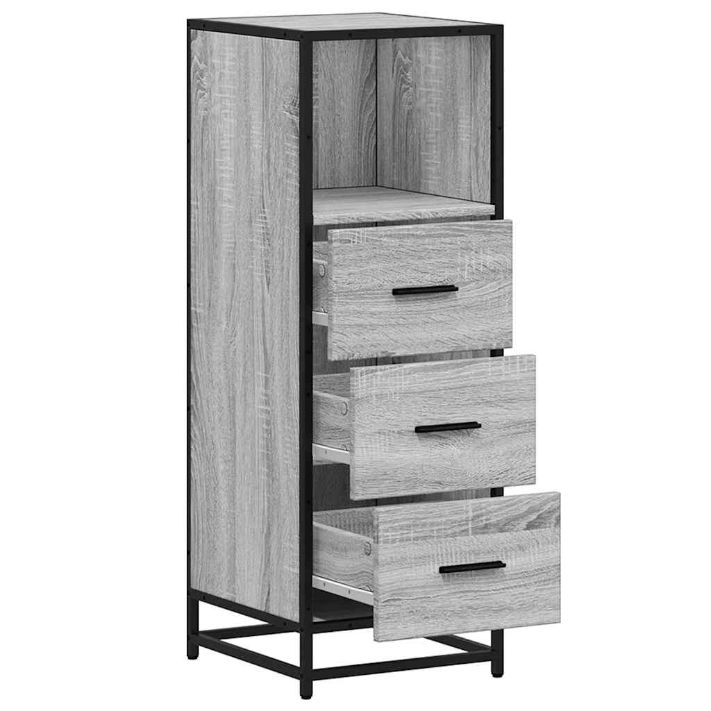 Armadietto Bagno Grigio Sonoma 35x37,5x100 cm Legno Multistrato