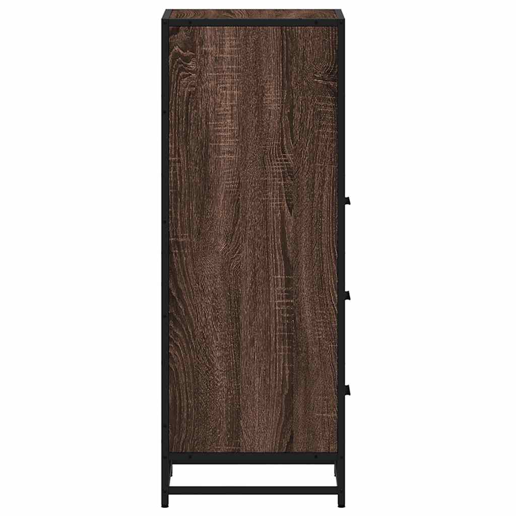 Armadietto Bagno Rovere Marrone 35x37,5x100cm Legno Multistrato