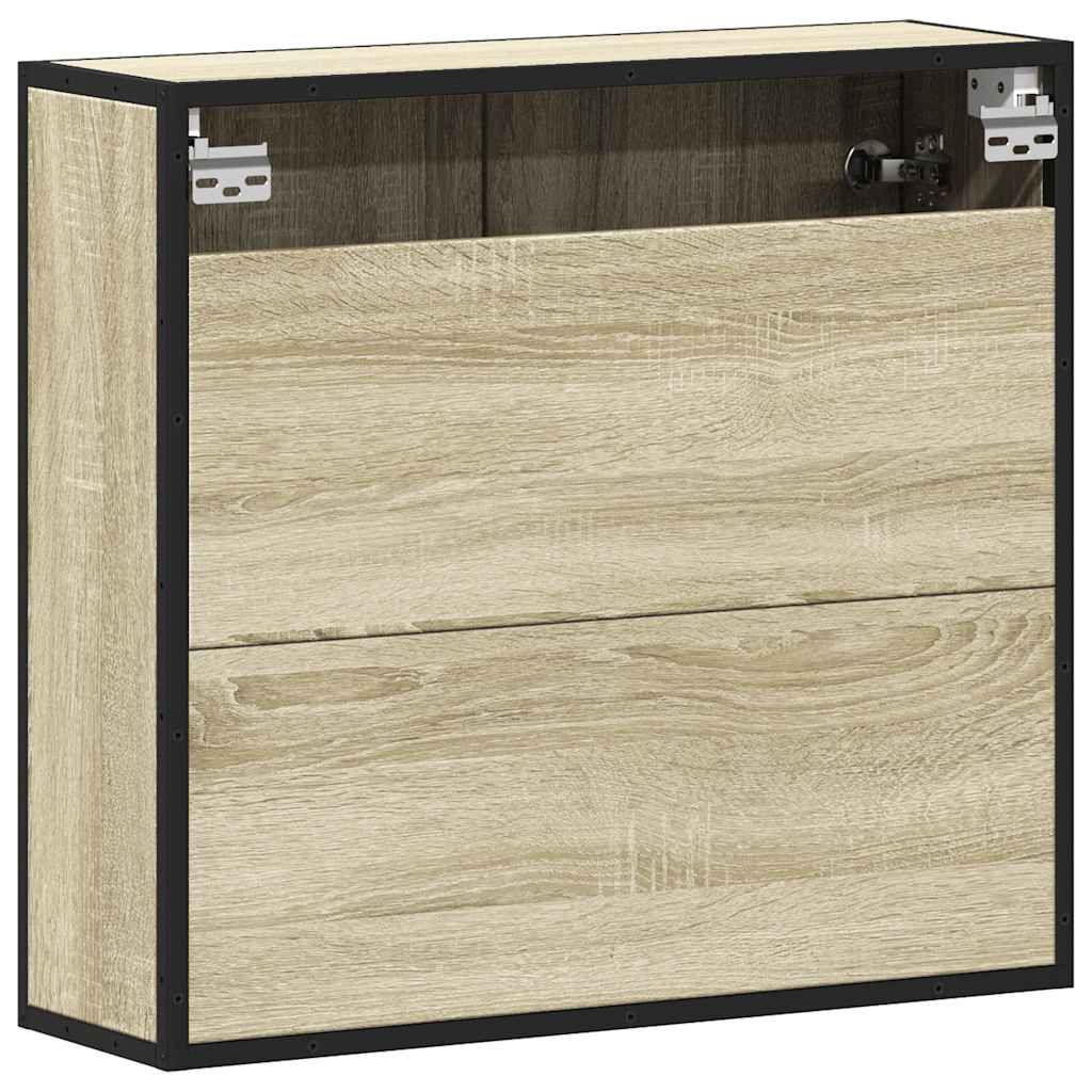 Mobile Bagno con Specchio Rovere Sonoma 65x20x60 cm Multistrato