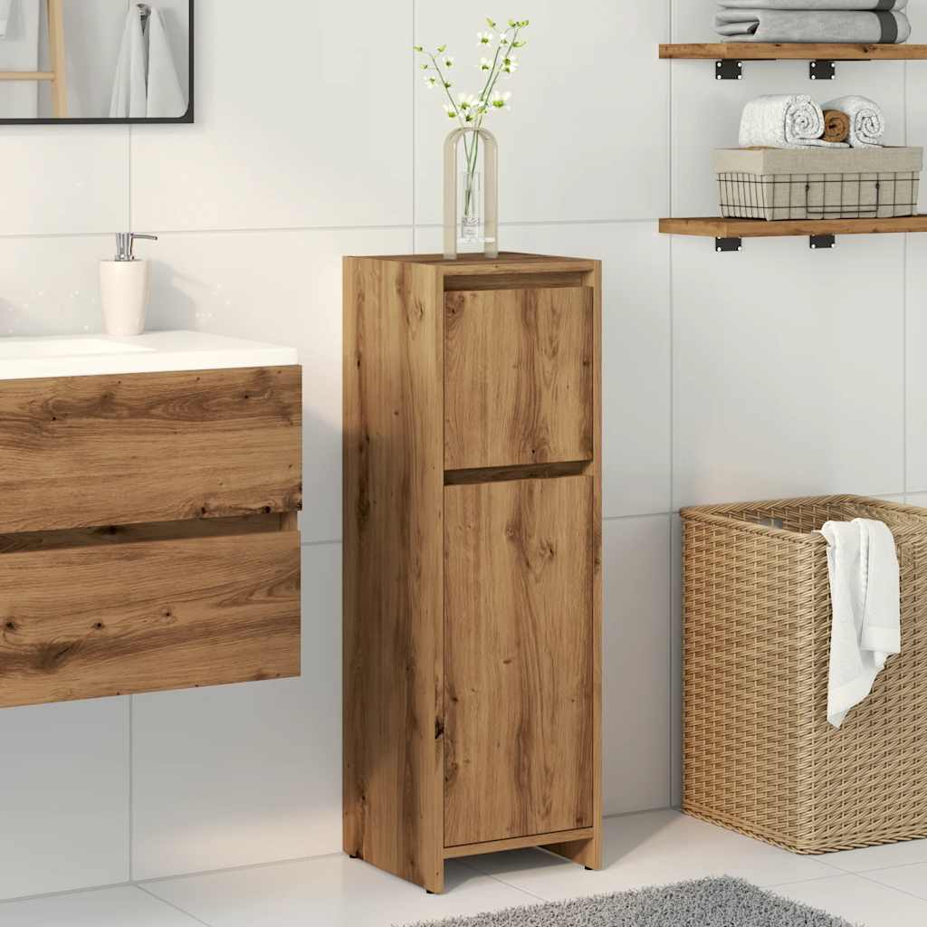 Armadietto Bagno Artigianale 30x30x95 cm in Legno Multistrato