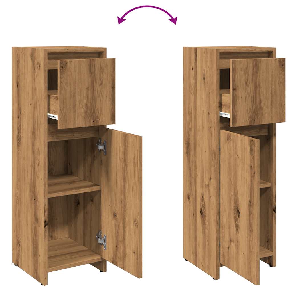 Armadietto Bagno Artigianale 30x30x95 cm in Legno Multistrato