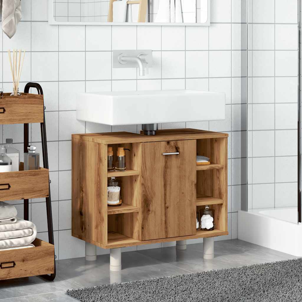 Armadietto Bagno Artigianale 60x32x53,5 cm Legno Multistrato