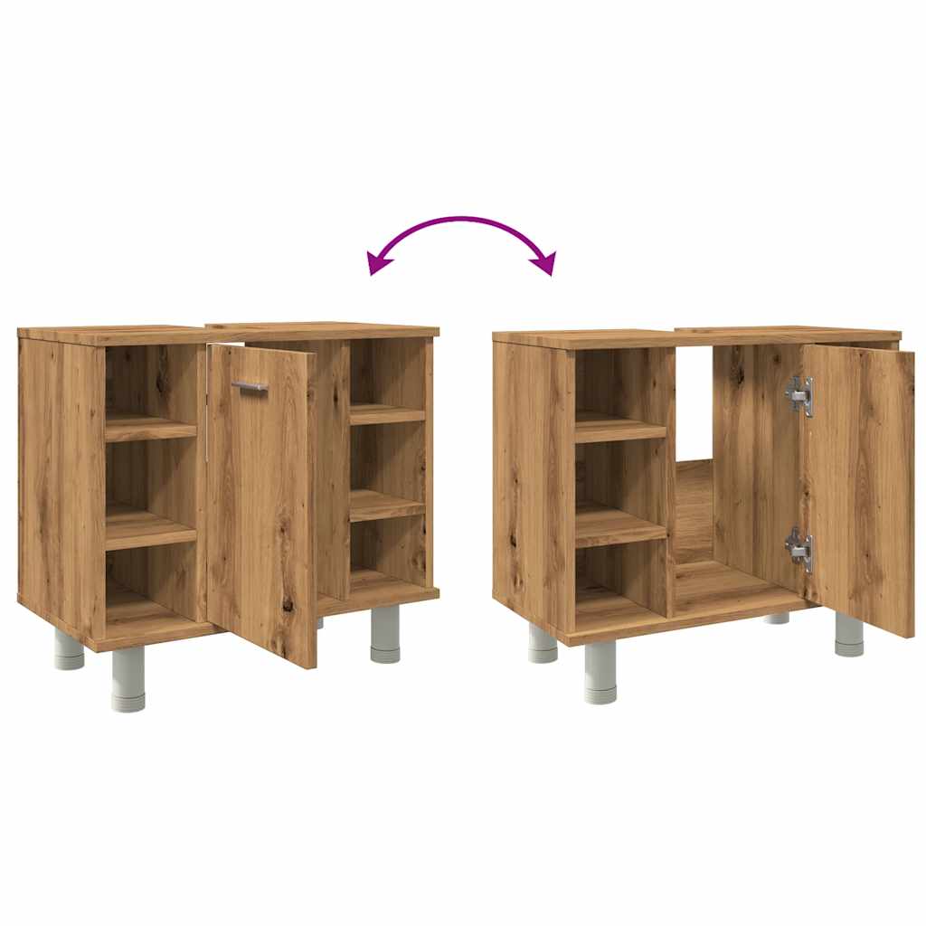 Armadietto Bagno Artigianale 60x32x53,5 cm Legno Multistrato
