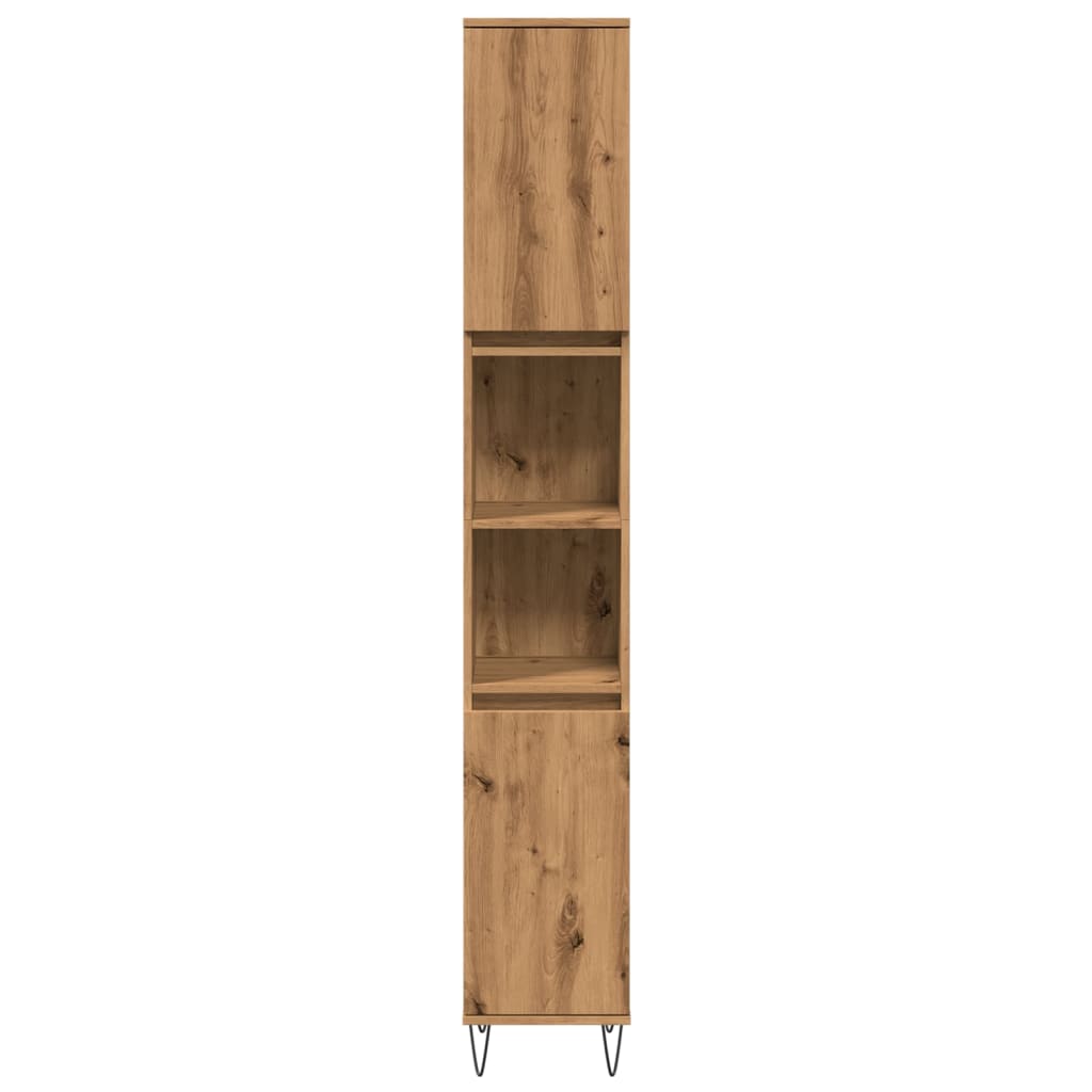 Armadietto Bagno Rovere 30x30x190 cm Legno Multistrato