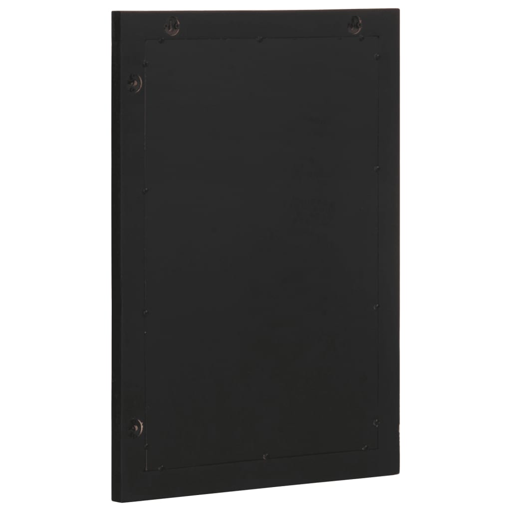 Specchio da Bagno Nero 50x70x2,5 cm Legno Multistrato e Ottone