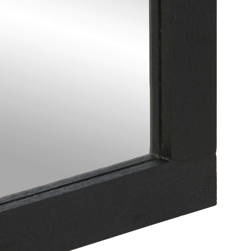 Specchio da Bagno Nero 50x70x2,5 cm Legno Multistrato e Ottone