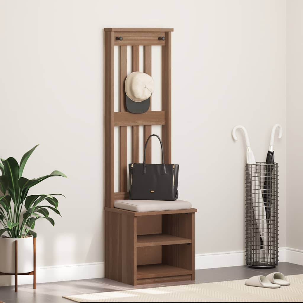 Albero da Ingresso SANDNES 45x40x159,5 cm in Legno di Pino