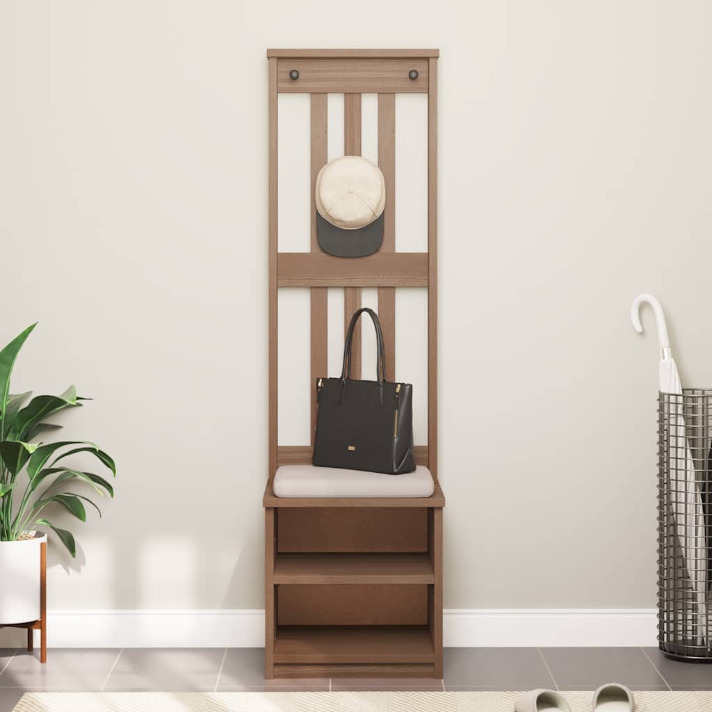 Albero da Ingresso SANDNES 45x40x159,5 cm in Legno di Pino