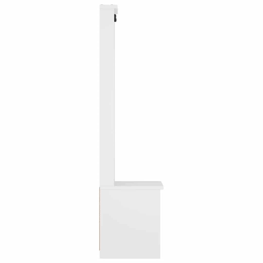 Albero da Ingresso SANDNES Bianco 45x40x159,5 cm Legno di Pino