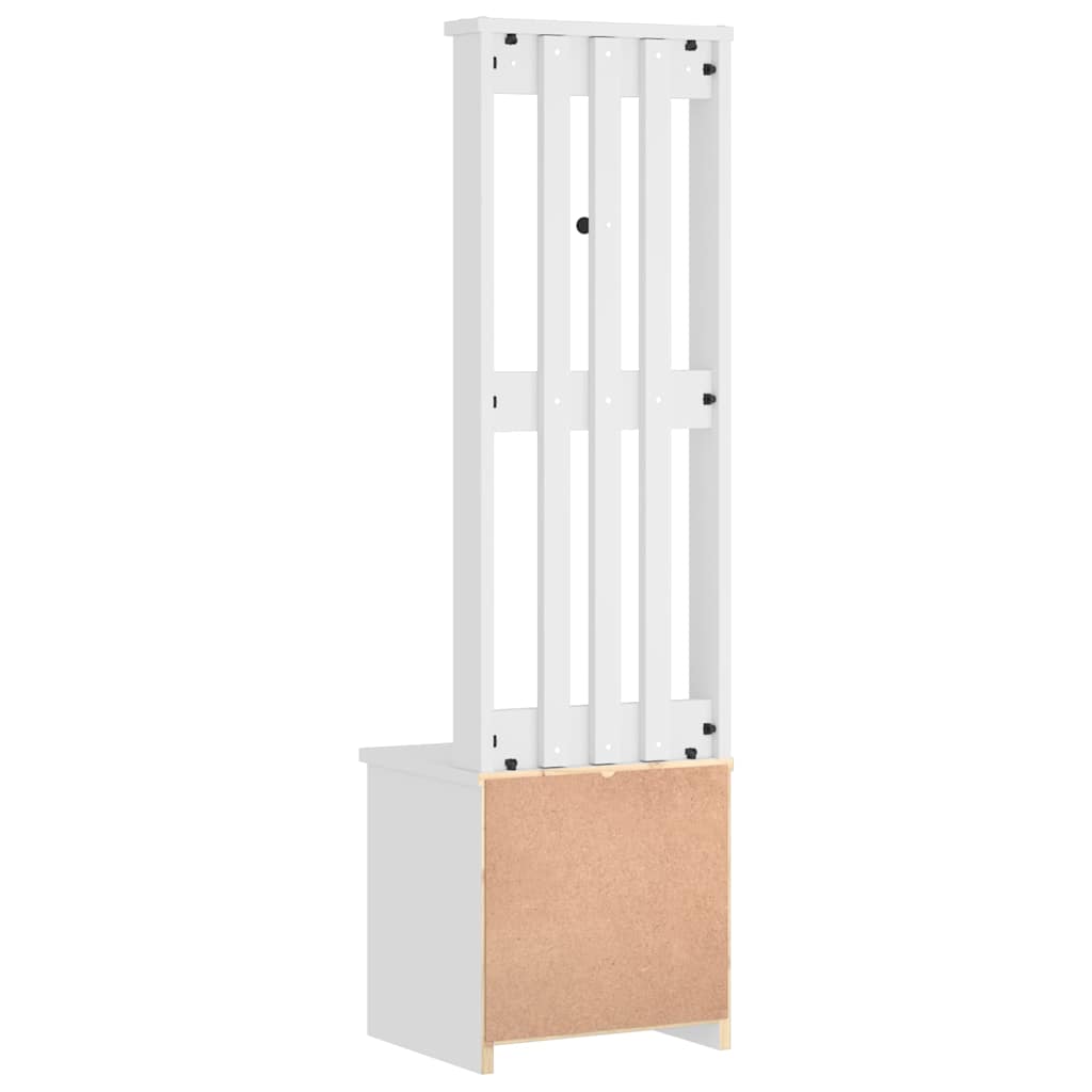 Albero da Ingresso SANDNES Bianco 45x40x159,5 cm Legno di Pino