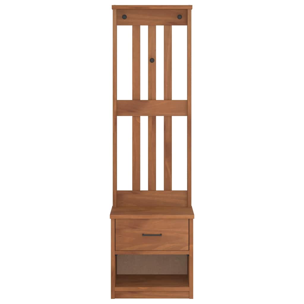 Albero da Ingresso SANDNES 45x40x159,5 cm in Legno di Pino