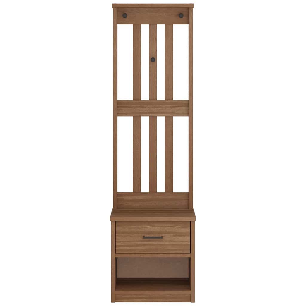 Albero da Ingresso SANDNES 45x40x159,5 cm in Legno di Pino