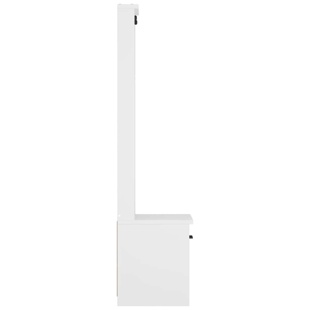 Albero da Ingresso SANDNES Bianco 45x40x159,5 cm Legno di Pino