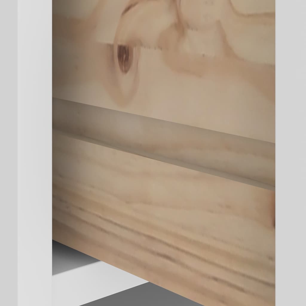 Albero da Ingresso SANDNES Bianco 45x40x159,5 cm Legno di Pino