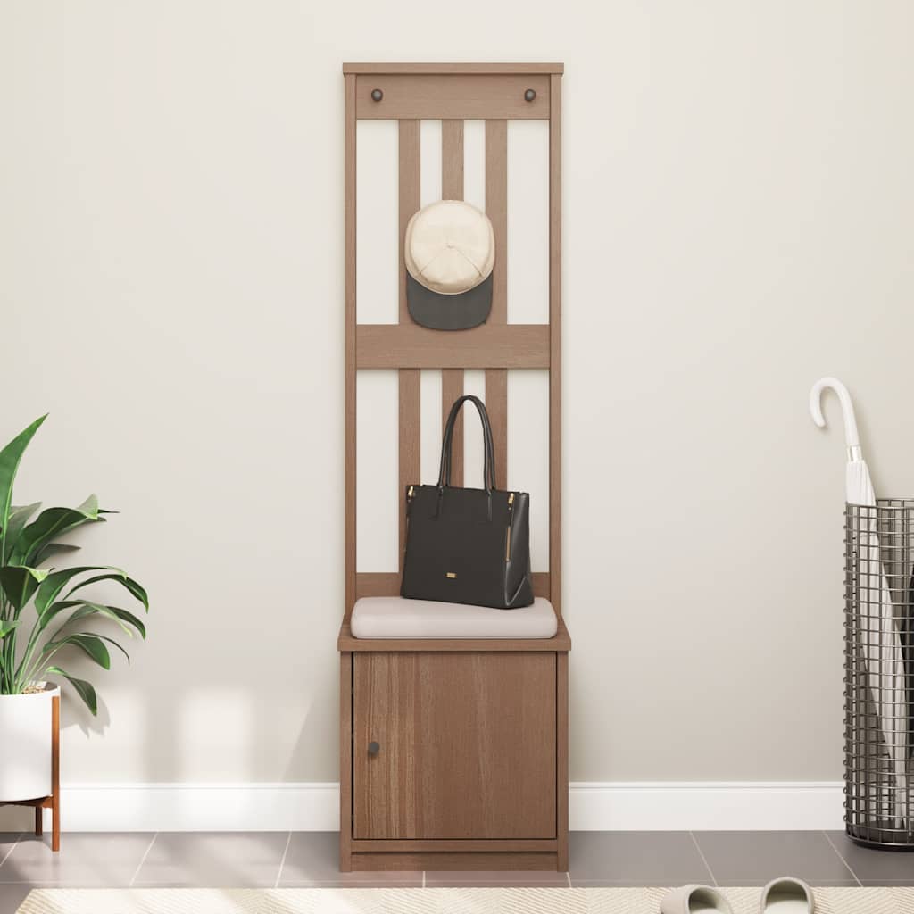 Albero da Ingresso SANDNES 45x40x159,5 cm in Legno di Pino
