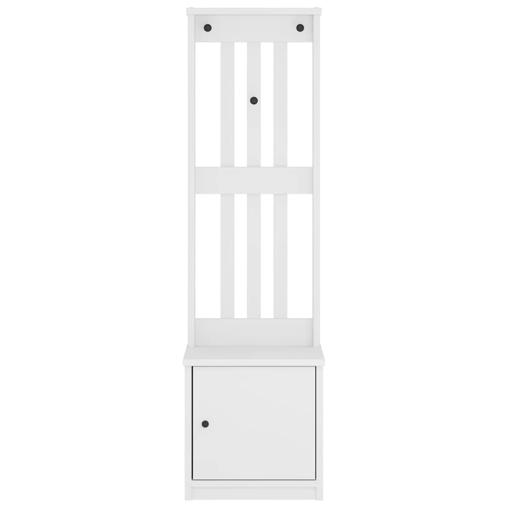 Albero da Ingresso SANDNES Bianco 45x40x159,5 cm Legno di Pino