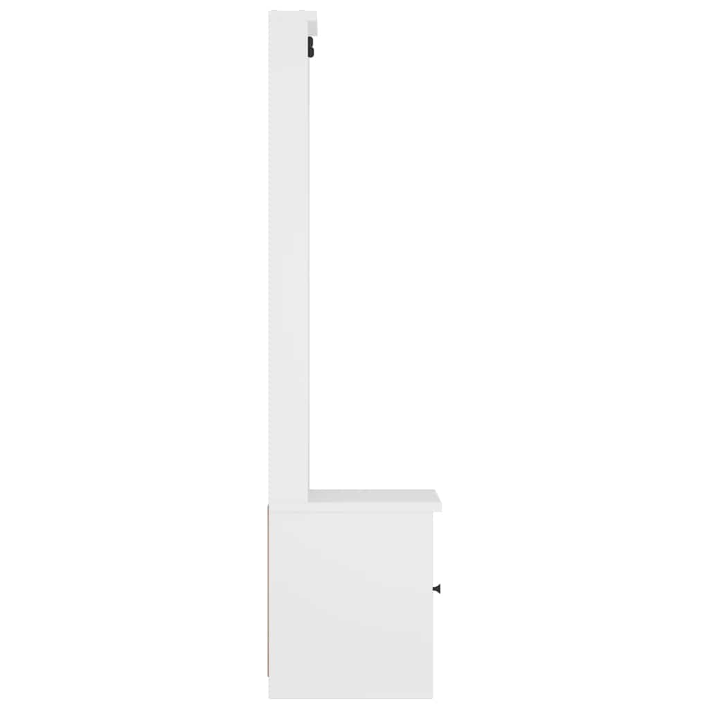 Albero da Ingresso SANDNES Bianco 45x40x159,5 cm Legno di Pino