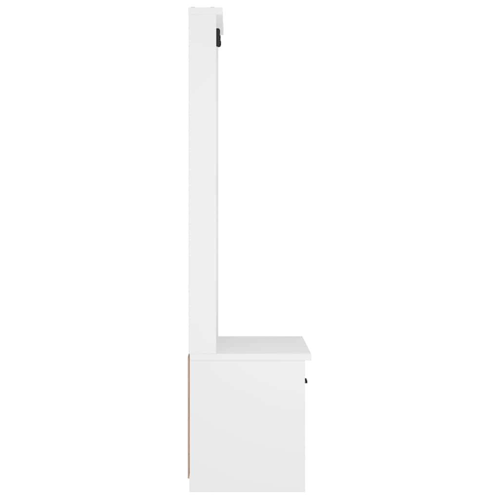 Albero da Ingresso SANDNES Bianco 87x40x159,5 cm Legno di Pino