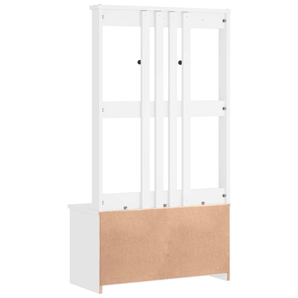 Albero da Ingresso SANDNES Bianco 87x40x159,5 cm Legno di Pino
