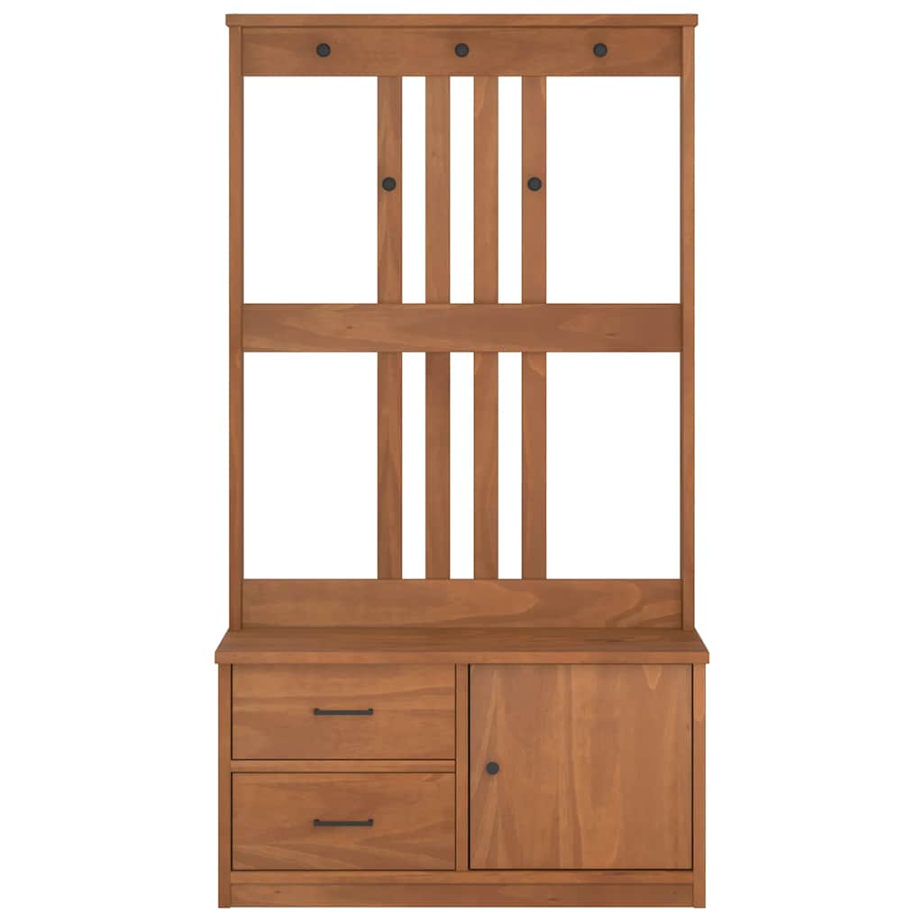Albero da Ingresso SANDNES 87x40x159,5 cm in Legno di Pino