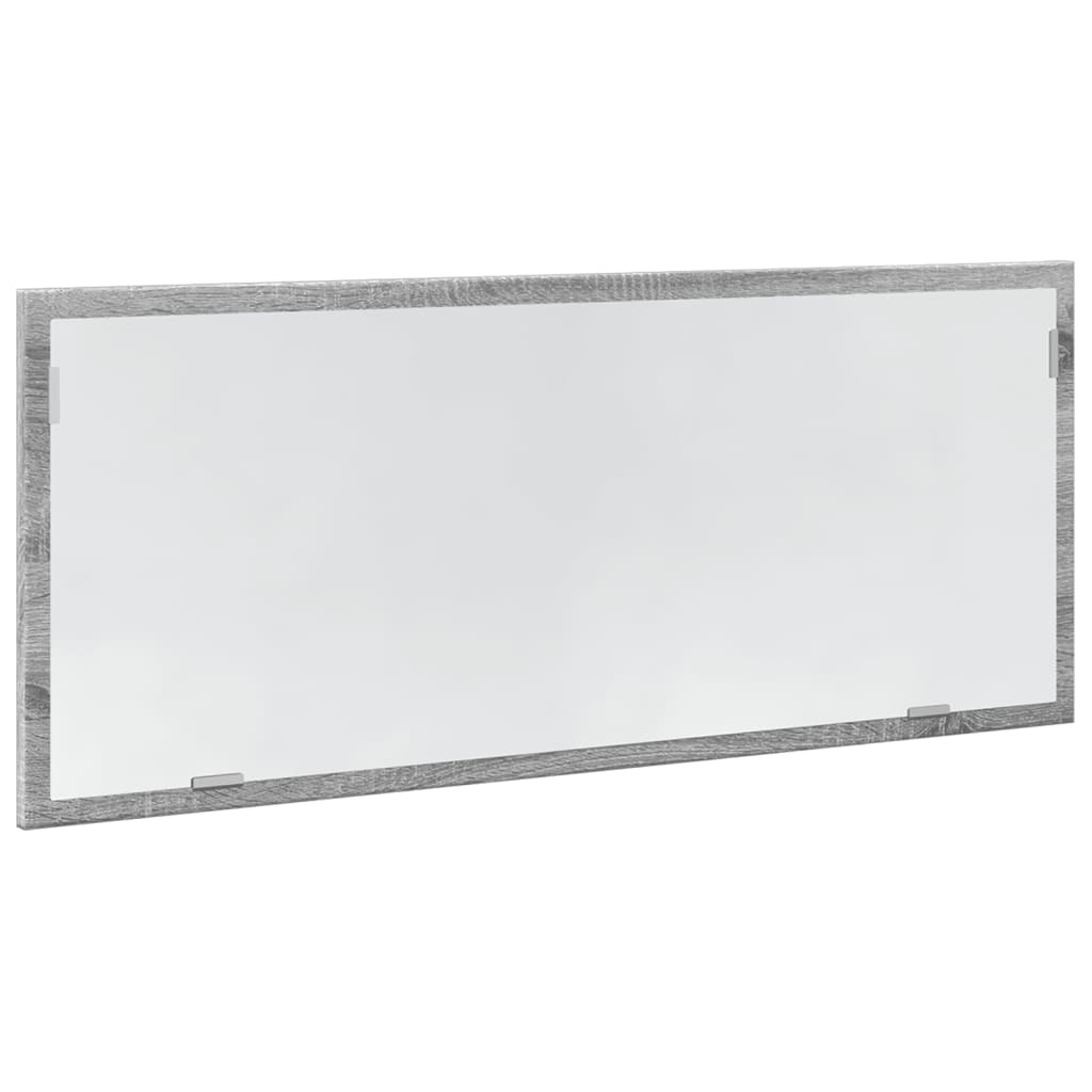 Specchio da Bagno con LED Grigio Sonoma 100x8,5x37cm Truciolato