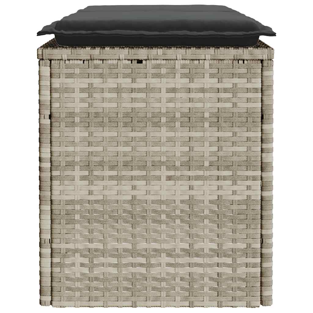 Panca da Giardino con Cuscino 110x40x44 cm in Polyrattan