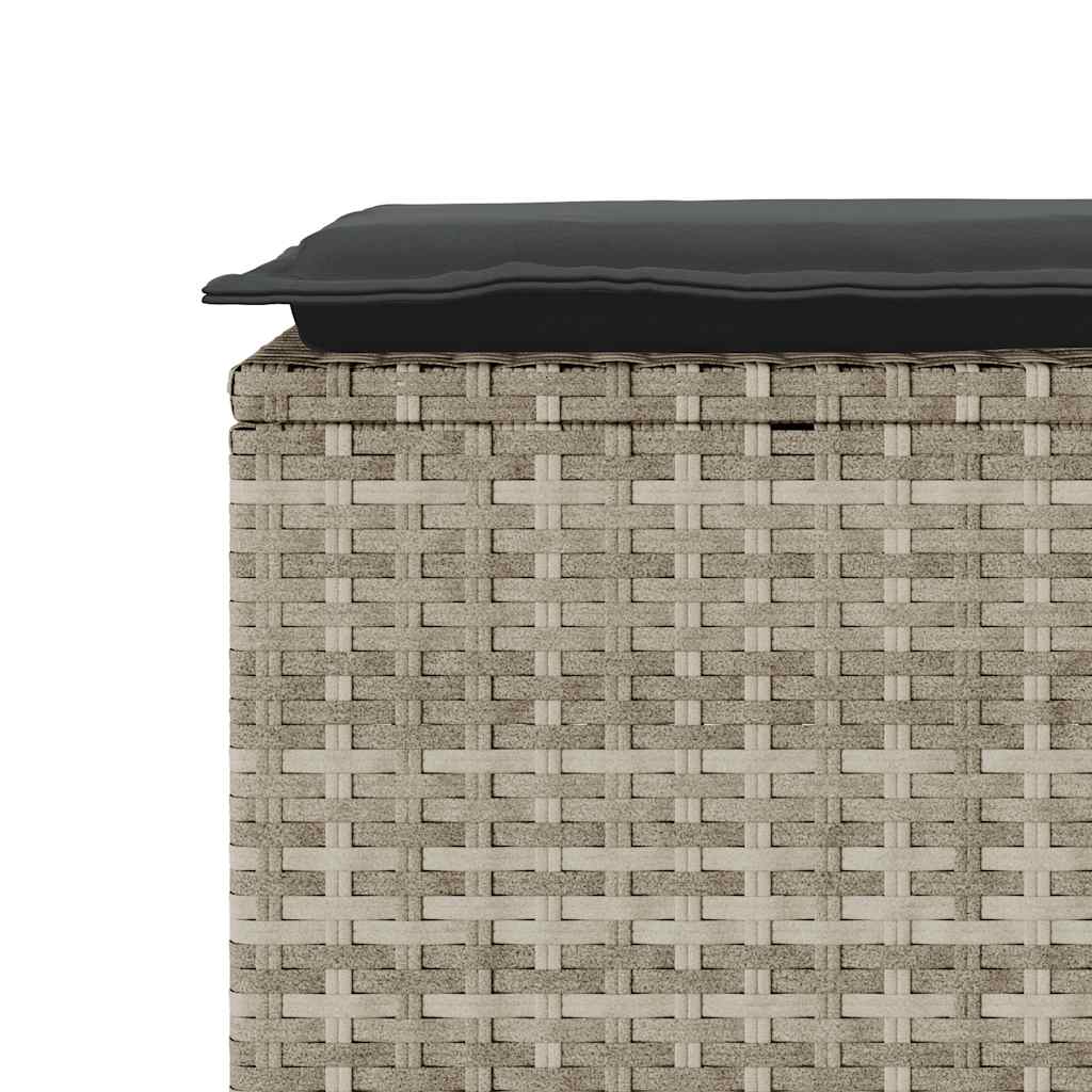 Panca da Giardino con Cuscino 110x40x44 cm in Polyrattan