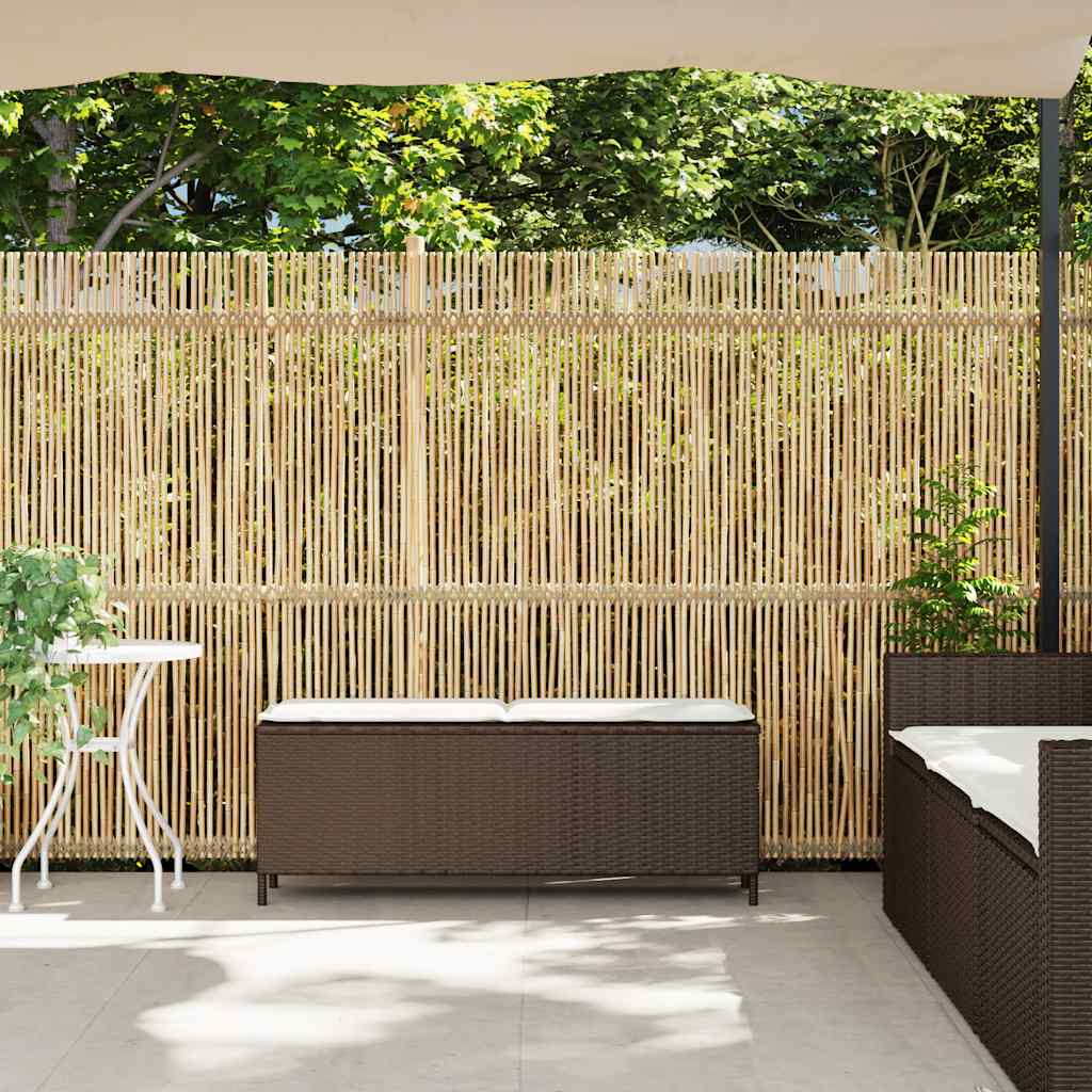 Panca da Giardino con Cuscino Grigio 110x30x40,5 cm Polyrattan