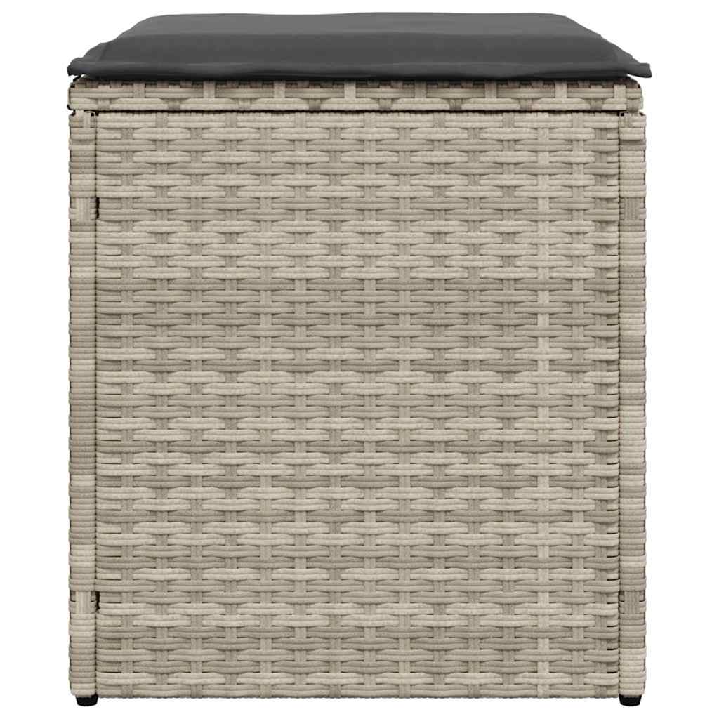 Sgabelli da Giardino con Cuscini 2 pz 40x40x43cm in Polyrattan