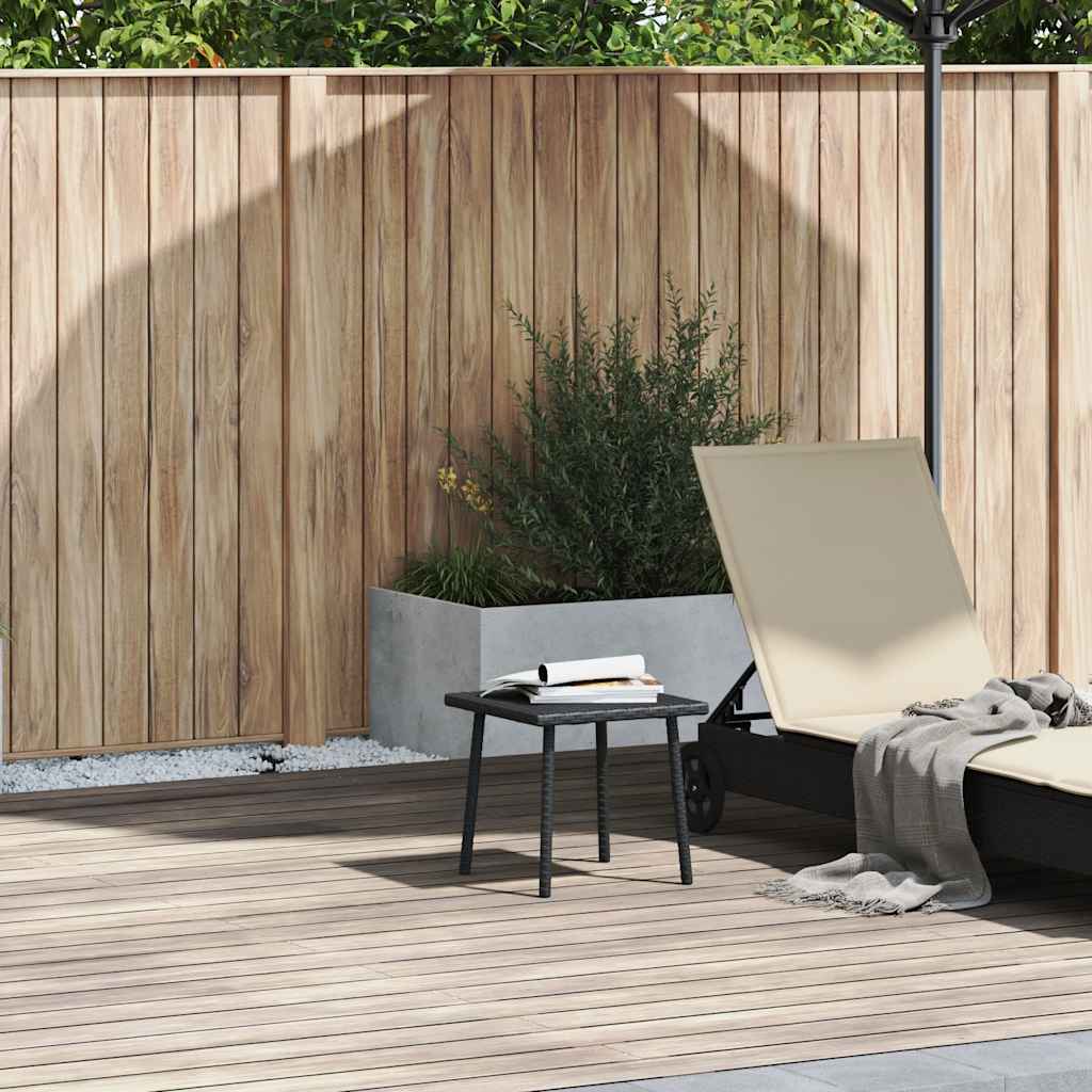 Tavolino da Giardino Rettangolare Nero 40x40x37 cm Polyrattan