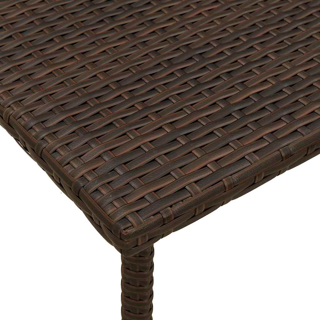 Tavolino Giardino Rettangolare Marrone 40x40x37 cm Polyrattan