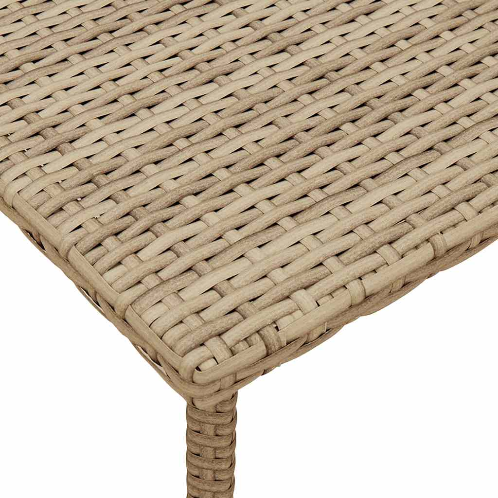 Tavolino da Giardino Rettangolare Beige 40x40x37 cm Polyrattan