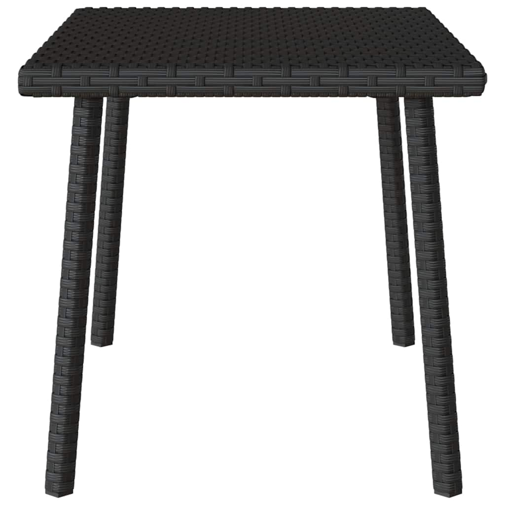 Tavolino da Giardino Rettangolare Nero 60x40x37 cm Polyrattan