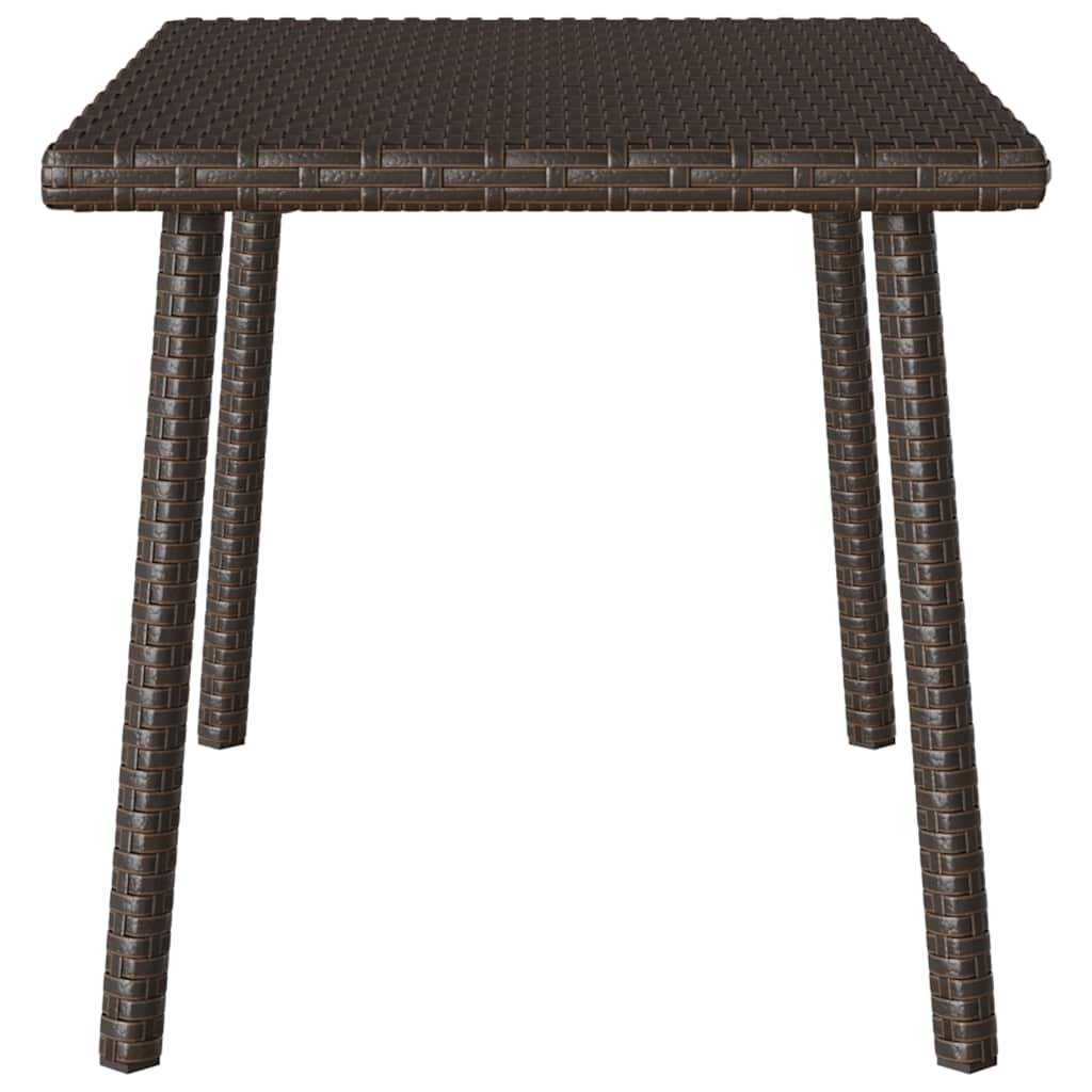 Tavolino Giardino Rettangolare Marrone 60x40x37 cm Polyrattan