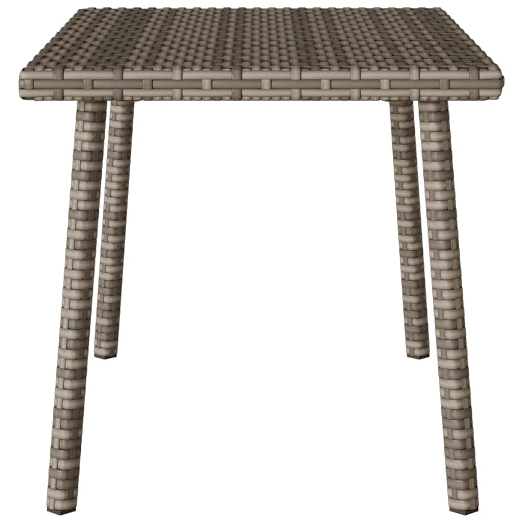 Tavolino da Giardino Rettangolare Grigio 60x40x37 cm Polyrattan