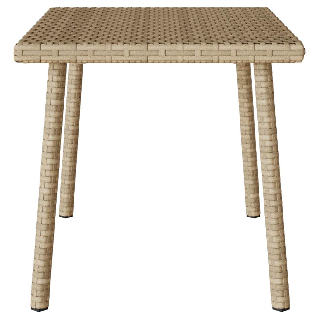 Tavolino da Giardino Rettangolare Beige 60x40x37 cm Polyrattan