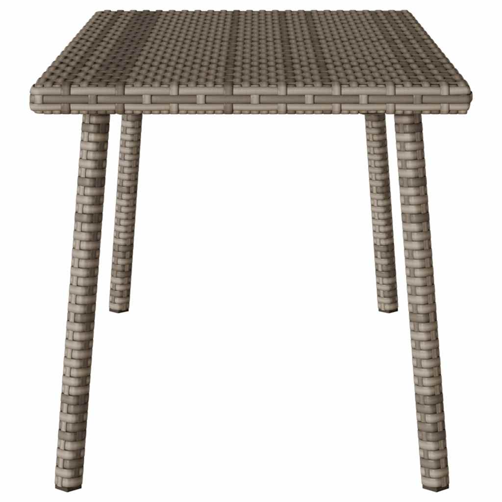 Tavolino da Giardino Rettangolare Grigio 80x40x37 cm Polyrattan