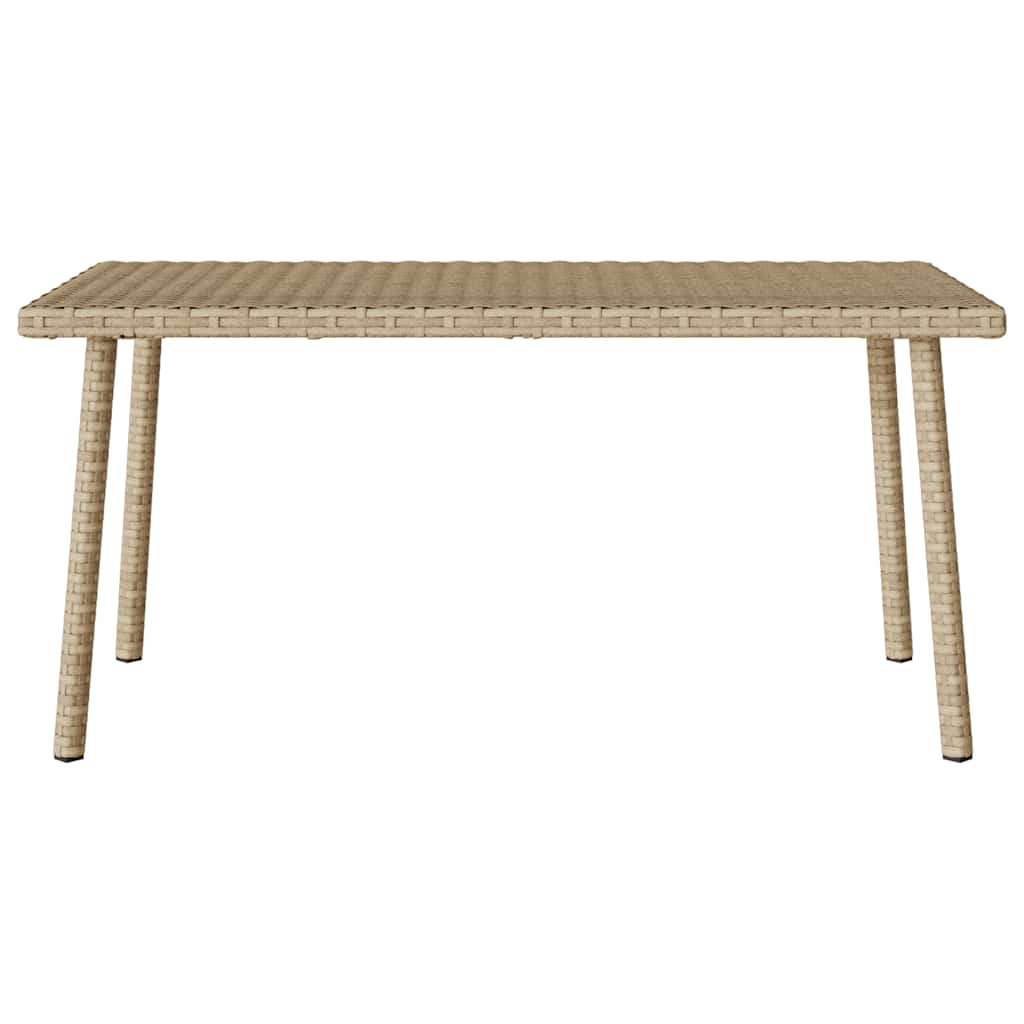 Tavolino da Giardino Rettangolare Beige 80x40x37 cm Polyrattan